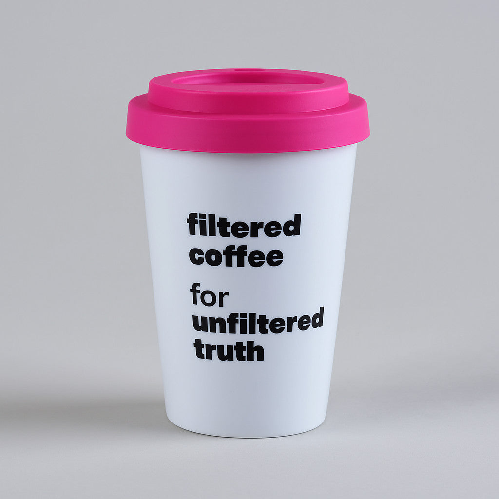 Porzellan To Go Becher "Unfiltered Truth"